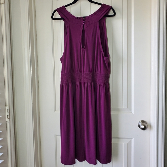 Midi dress,, halter style, plum color size 16 - Picture 2 of 6